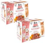 Brit Care Fillets in Gravy Cat 24 x 85 g lazac és pulyka, lazac, kacsa és csirke szószban macskák számára