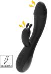She. E. O Vibrator Rabbit cu 5 Moduri Electrostimulare, 10 Moduri Vibratii, Silicon, USB, Negru, 20 cm Vibrator