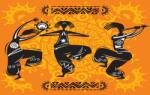  Matrica tapéta Aficani táncosok, grafika, absztrakt2, 350 x 200 cm