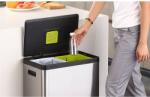 EKO Lépcsős szemetes, EKO, Ecocasa II Recycling, 30+30 liter, 2 rekesz, rozsdamentes acél