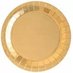 Godan Farfurii elegante din carton, culoare aurie - 23 cm, set de 8 bucăți (PF TZ23)