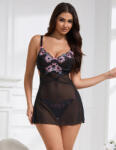 eross Babydoll Eross Floral Mesh Bra S Negru