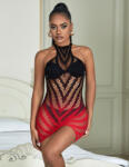 eross rochie Ombre Fishnet XS/M Black/Red