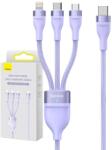 Baseus Cablu USB Baseus Flash Series 2, 3-în-1, USB-C + micro USB + Lightning, 100W, 1.5m. (mov)