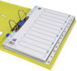 Oxford Index numeric A4 1-12 plastic, 12 file, alb (100204771)
