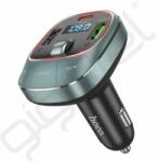 hoco. E76 bluetooth FM transmitter autós töltő 2 USB+Type-C aljzat (48W, PD gyorstöltő 3.0, LED kijelző) SZÜRKE