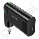 hoco. E53 bluetooth FM transmitter microUSB+3.5mm jack aljzat (v5.3, mikrofon) FEKETE