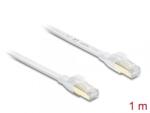 Delock Cablu retea RJ45 Flat Cat. 8.1 FTP 1m Alb, Delock 81025 (81025)