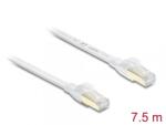 Delock Cablu retea RJ45 Flat Cat. 8.1 FTP 7.5m Alb, Delock 81029 (81029)