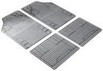 Walser NEW STYLE Univerzális 3D Textilhatású Gumiszőnyeg Garnitúra Fehér/Fekete