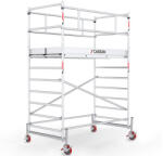 CAGSAN Protube Gurulóállvány (SMSZ180D) Profi kategória, Alaptartóval, Dupla járólappal, Munkamagasság 4, 4m (CAG-SH180D4)