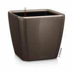 Lechuza QUADRO Premium 28 cm LS műanyag növénytartó kivehető belsővel taupe high gloss
