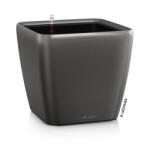 Lechuza QUADRO Premium Kivehető Be Ővel Charcoal Metallic LS műanyag növénytartó 28 cm