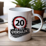 Partikellékek 20 és még gyorsulok - 20. születésnapi bögre