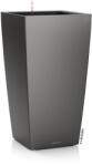 Lechuza CUBICO Premium Charcoal Metallic műanyag növénytartó 30 cm