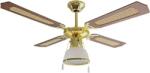 Ardes Ventilator Tavan cu 4 pale cu lumină - lemn/paie de Viena - 3 viteze, control prin șnur și diametru 107 cm, AR5A107D (AR5A107D) Ventilator