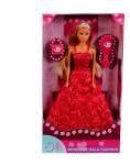 Simba Toys Papusa Steffi Cu Rochita Rosie De Gala Si Plina Cu Trandafiri (105739003_Rosu) Papusa