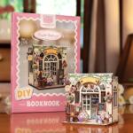 Cartartem Puzzle 3D, Mini cotor de carte Flower Boutique, Cartartem, Lemn