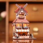 Cartartem Puzzle 3D, Mini cotor de carte Mill Bakery, Cartartem, Lemn