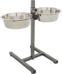TRIXIE TRIXIE, set suport castroane câini + 2 boluri, înalțime reglabilă, metal, L-XL(2.8l, ⌀24cm)
