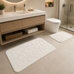 Tropik Home Set 2 covorase baie bumbac Parma ecru, Tropik Home Covor baie