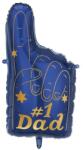 Party Deco Фолиев Балон - N1 Dad, 46 x 86.5 см (FB132)