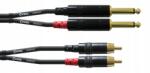 Cordial Audio kábel aranyozott 2x Rca Cinch Jack 6, 3 mm 1, 5 m Cordial Cfu Pc (CFU1,5PC)