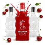 Bimberek 10X Palackok Hullám 500ml nyomtatás Házi Cseresznye tinktúra alkohol likőr vodka (10X Butelki FALA z nadrukiem WIŚNIÓWKA)