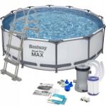 Brius Piscina cadru metalic Bestway, 366x100cm, 9.150 litri, cu pompa de filtrare si scara (BES56418) Piscina