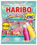 HARIBO Soda Twist zselés cukorka gyümölcs és kóla ízekkel 140 g PM (27427)