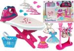 LEAN Toys Rózsaszín Vasaló Vasalókészlet Vasalódeszka Akasztók (4847)