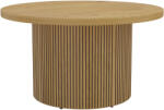 HomCom Masă de cafea rotundă din lemn, masă de living cu picior canelat, stil modern, aspect lemn natural | Aosom Romania (83B-810V00ND) Masa de cafea