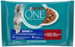 Purina One Senior Nedves Macskaeledel (Marha és Sárgarépa) - 4x85 g