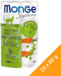 Monge Supreme Adult Alutasakos Macskaeledel (Tonhal, Borsó és Bébirépa) - 24x80 g