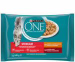 Purina One Sterilcat Nedves Macskaeledel (Csirke és Zöldbab) - 4x85 g