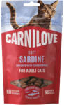 CARNILOVE Soft Snack Gabonamentes Jutalomfalat Macskáknak (Szardínia és Eper) - 50 g