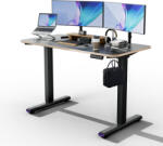 NearHub OD30E-B-140 elektromos állítható magasságú íróasztal - fekete, 140 × 60 cm