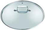 Jamie Oliver by Tefal Capac transparent din sticla Tefal Jamie Oliver B89987 28 cm cu maner din inox (B89987)