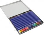 Pelikan Creioane colorate hexagonale Premium, mina 3.3 mm, set 24 culori, in cutie metalica, Pelikan 701402