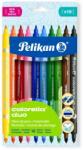 Pelikan Carioci Colorella Duo C407, varf dublu, 1, 2mm, lavabil, 10 culori, blister, Pelikan 400207803