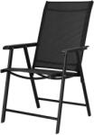 SPRINGOS Градински стол, Метален, сгъваем, 95x57x66 см, максимум 150 кг, черен (R) (GF0079)