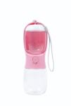 M-PETS ON THE ROAD utazó vizes és eledeles palack 2in1 300 ml rózsaszín