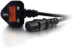 C2G BS 1363 Táp Fekete 2m 88513 (88513)
