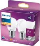 Philips Комплект от 2 LED крушки Philips P45 E27/2, 2W/230V 2700K (P7667)