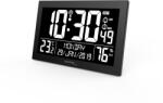 Technoline digital radio clock WS8017 with DCF77 - large LED display, temperature & humidity, 2 alarms with snooze function, calendar up to 2099, 12/24h format, table & wall clock with white LEDs Будилник