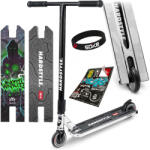SOKE Trükkroller, SOKE BOX, ezüst, Wraith minta, 92 cm, 11 cm 88A alumínium magos kerekek, ABEC-9 csapágy, T kormány, SCS kompresszió, Flex Fender fék, négy csavaros 4NEROClamp bilincs, maximum 100 kg (TE1