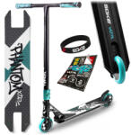 SOKE Trükkroller, SOKE XTR, türkiz/fekete, 87 cm, 11 cm 88A alumínium magos kerekek, ABEC-9 csapágy, T kormány, HIC kompresszió, Hybrid Steel fék, tripla króm bilincs, maximum 100 kg (TE1510)