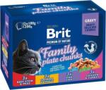 Brit Premium Cat Pouches Family Plate felnőtt macskáknak (4 x 1200 g = 4 x [4 íz x 3 alutasak] = 4 doboz) 4.8kg