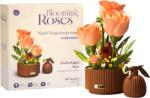 QBI QBI, Blooming Roses, trandafiri in nuante pudrate, cuburi de constructie interactive, 255 de piese