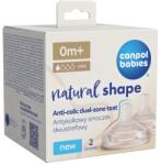 Canpol babies Canpol babies, Natural Shape, tetina doua zone anti-colic, 0 luni+, 2 buc